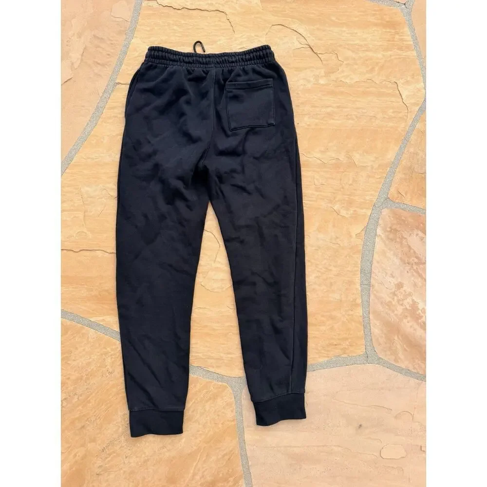 Jordan Size L 12-13y Kids Blk Cotton Blend Drawstring Sport Jogger 684